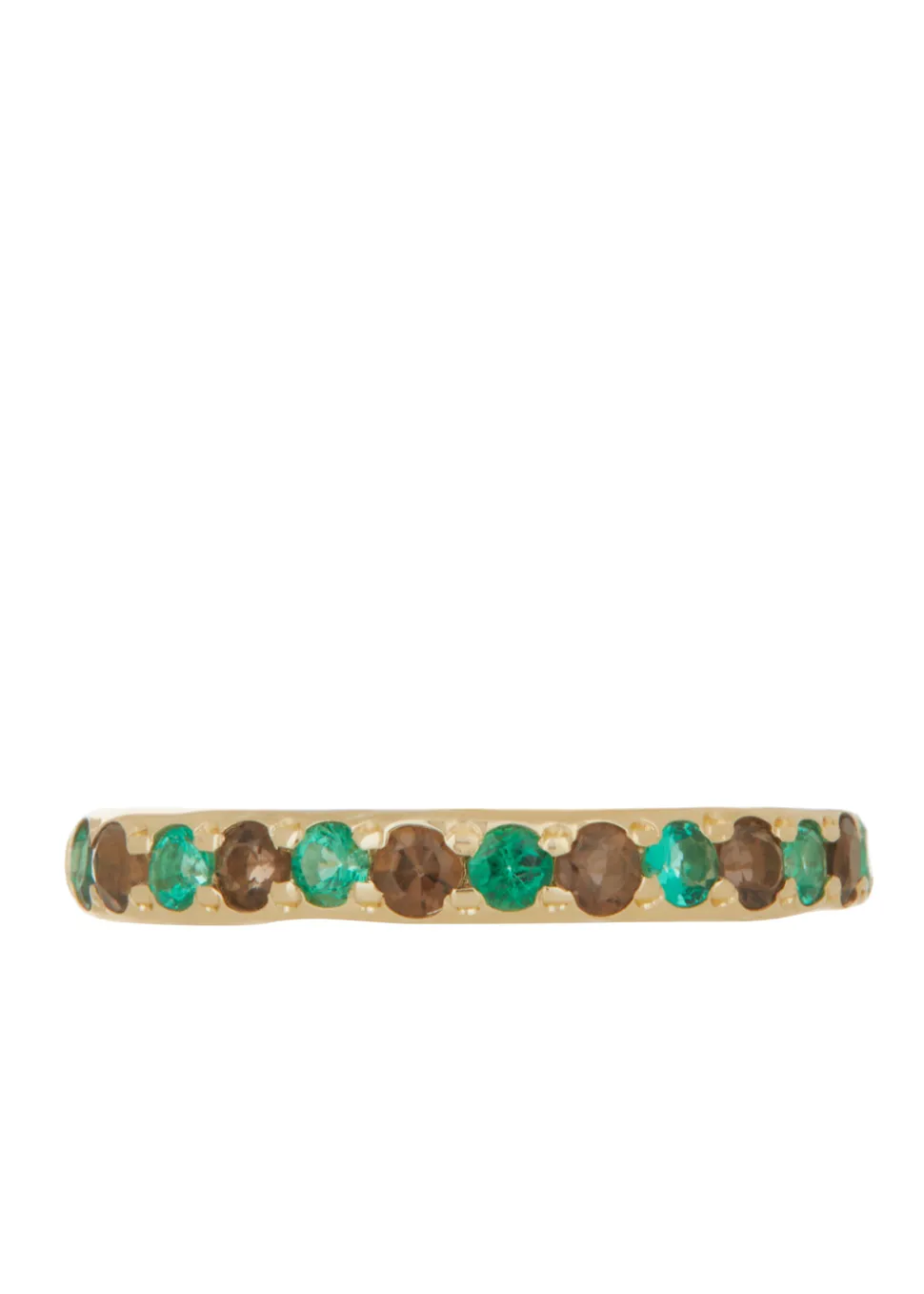 Amador 3mm Pave - Emerald & Brown Topaz