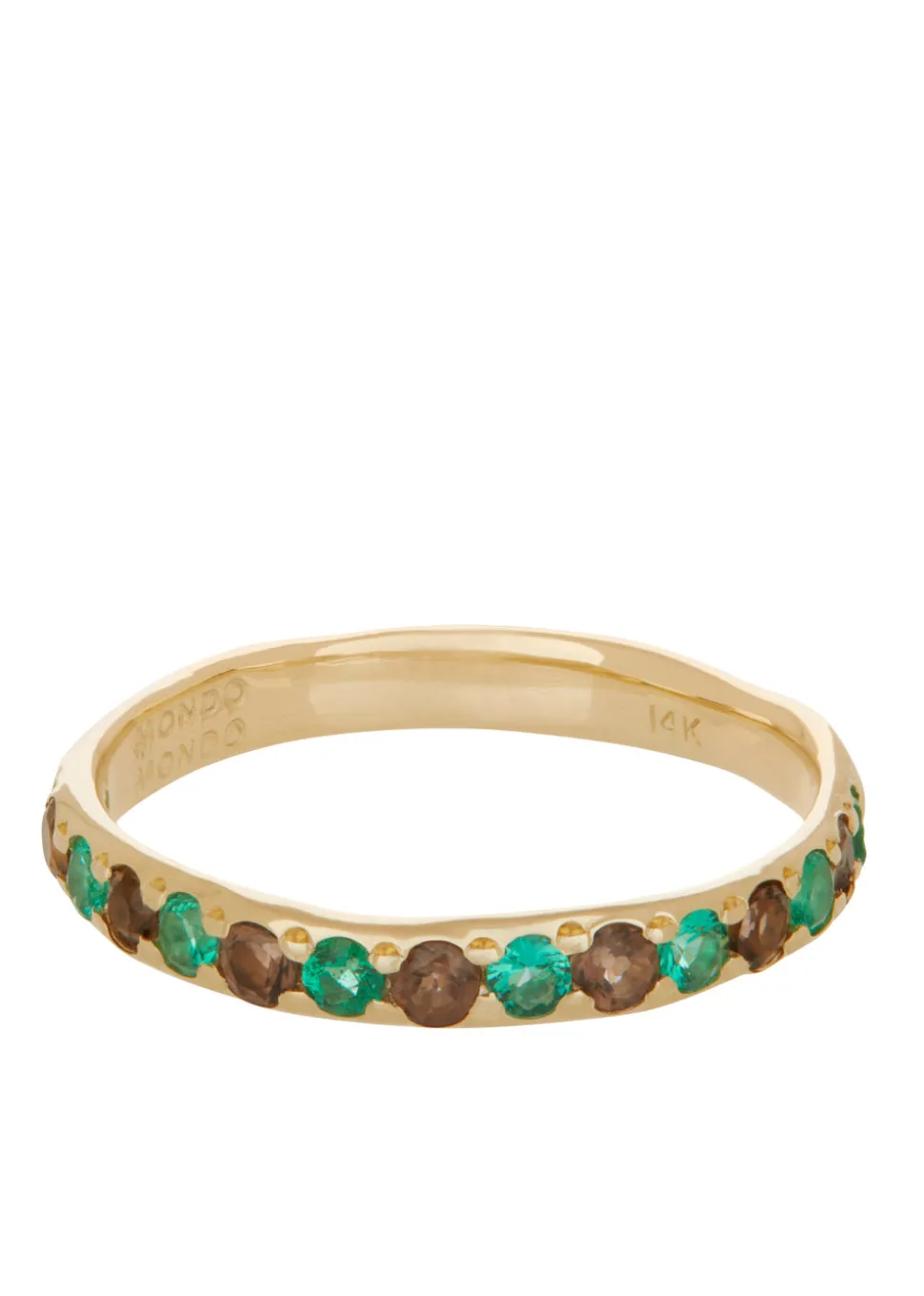 Amador 3mm Pave - Emerald & Brown Topaz
