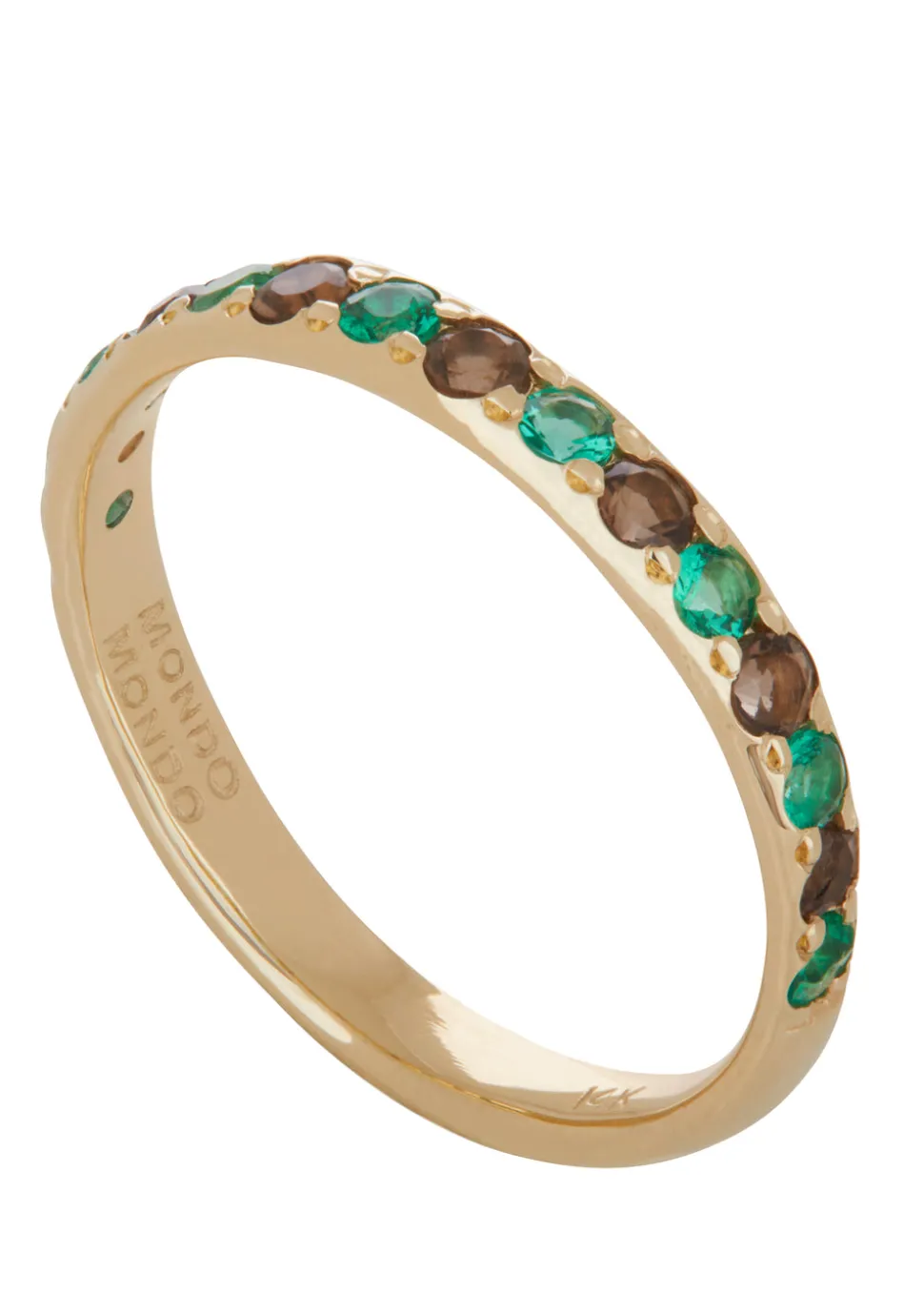 Amador 3mm Pave - Emerald & Brown Topaz