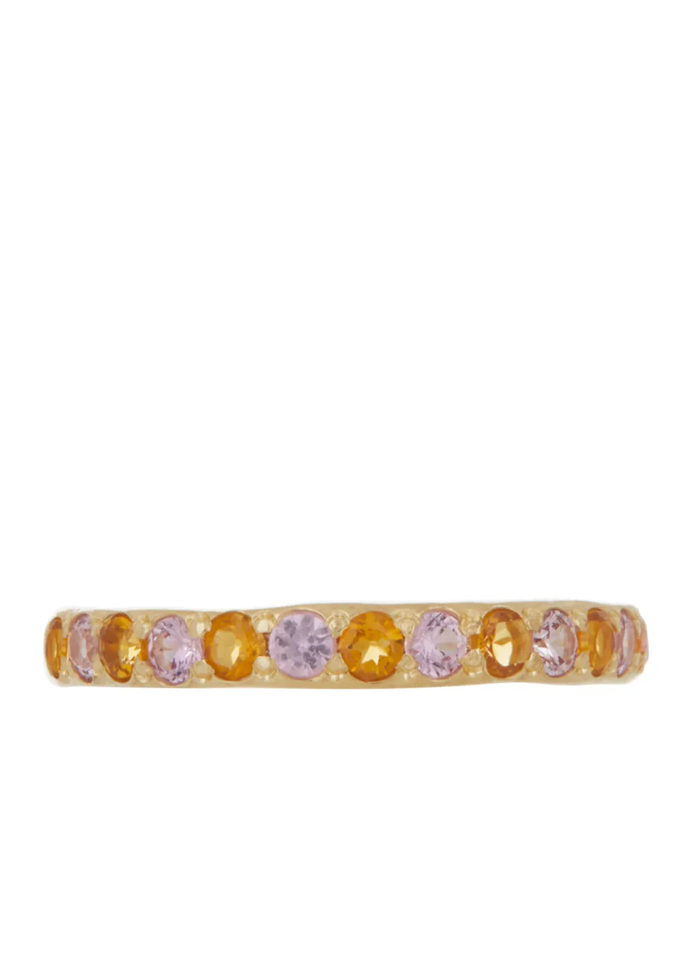 Amador 3mm Pave - Pink Sapphire & Citrine