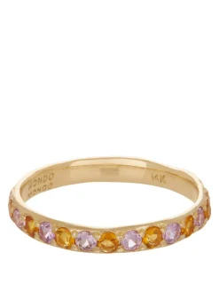 Amador 3mm Pave - Pink Sapphire & Citrine