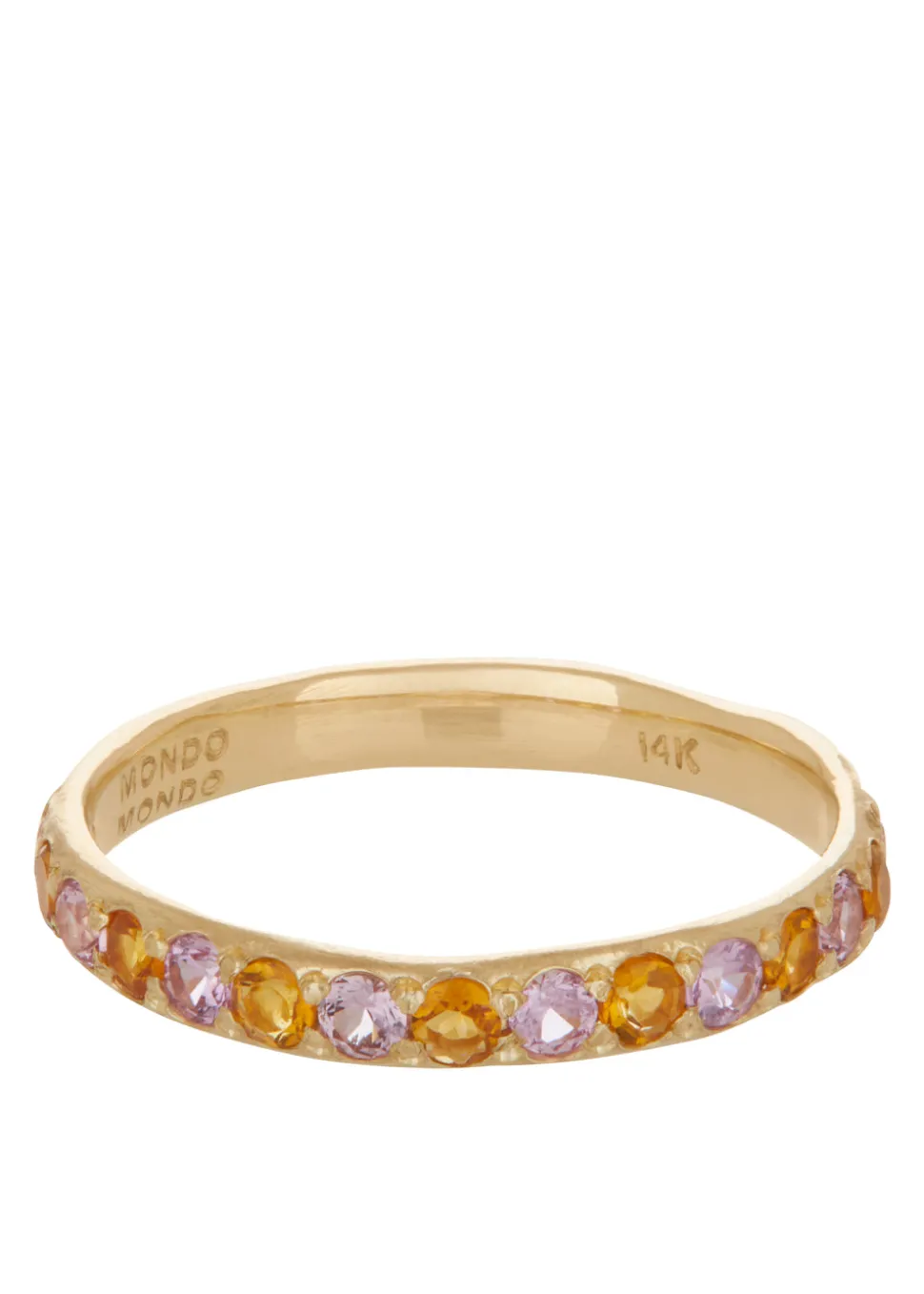 Amador 3mm Pave - Pink Sapphire & Citrine