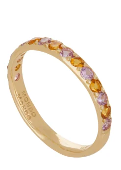 Amador 3mm Pave - Pink Sapphire & Citrine