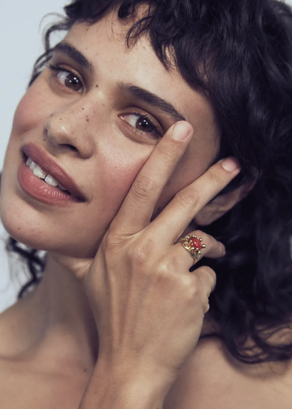 Atrium Ring in Sterling Silver - Orange