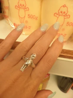 Baby Diamonds Ring in Sterling Silver