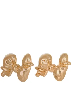 Big Bow Earrings in Gold