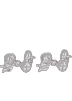 Big Bow Earrings in Silver