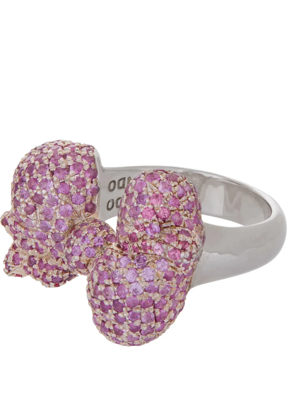 Big Bow Pave Ring in Silver