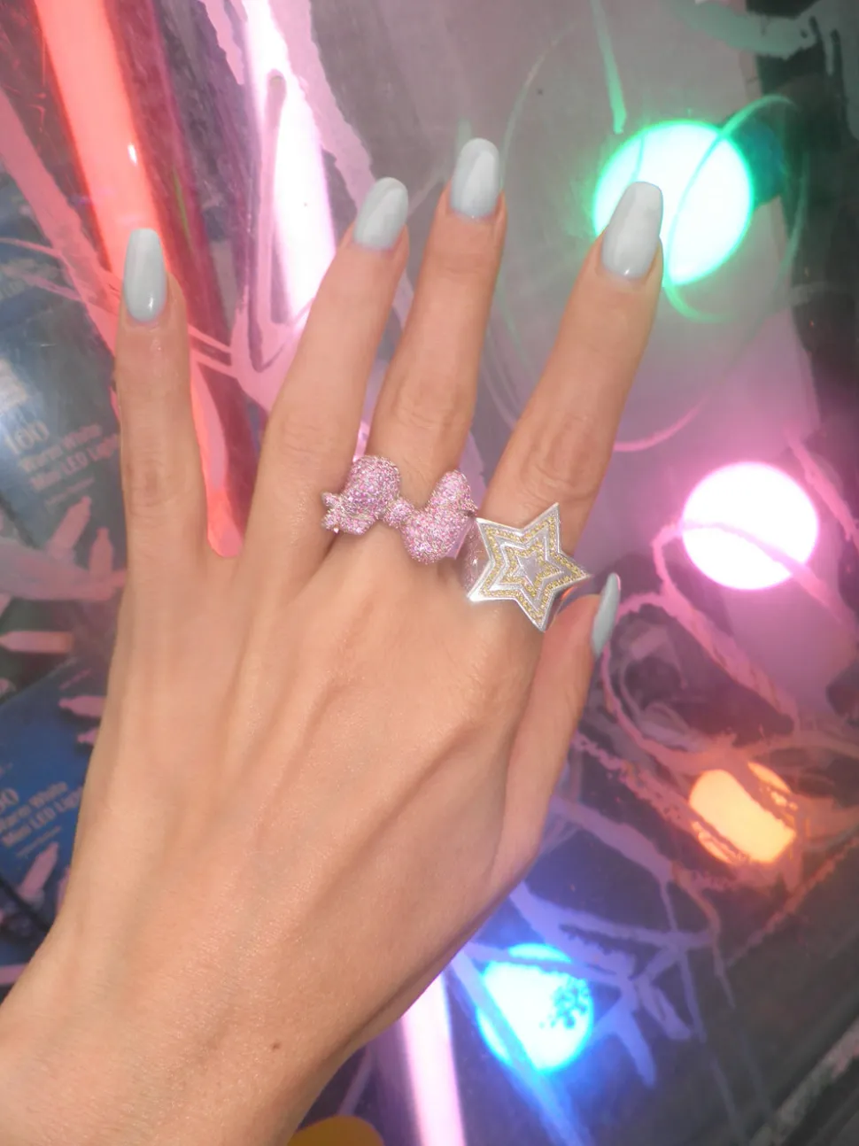 Big Bow Pave Ring in Silver