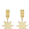 Big Star Earrings in Brass