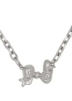 Bow Choker in Silver