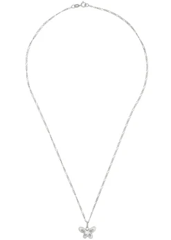 Butterfly Charm Necklace in Silver