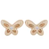 Butterfly Studs in 14k - Diamond
