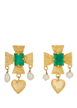 Cardinal Earrings - Green
