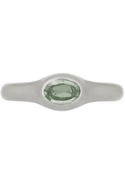 Cecil Ring in White Gold - Mint Green Tourmaline