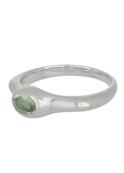 Cecil Ring in White Gold - Mint Green Tourmaline