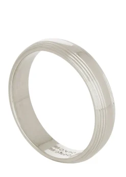 Column Band 4.5mm in White Gold