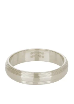 Column Band 4.5mm in White Gold