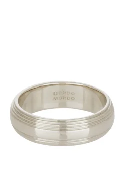 Column Band 5.5mm in White Gold