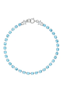 Crystal Bracelet in Silver - Aqua