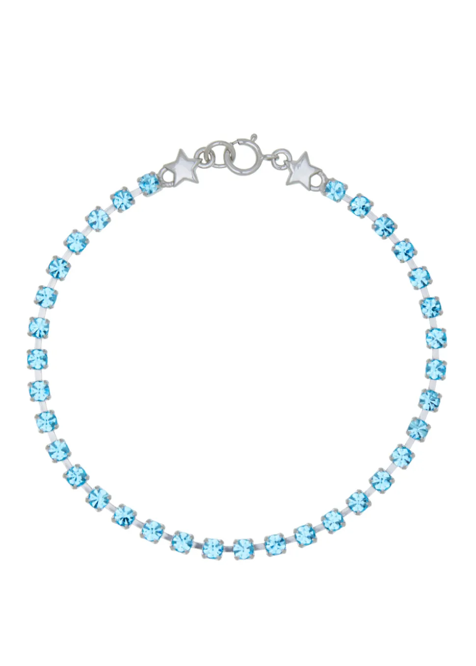 Crystal Bracelet in Silver - Aqua