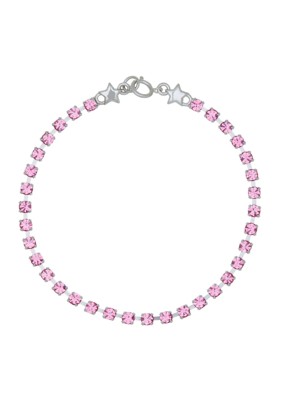Crystal Bracelet in Silver - Rosa