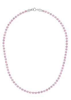Crystal Choker in Silver - Rosa