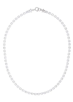Crystal Choker in Silver - Crystal