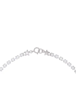 Crystal Choker in Silver - Crystal