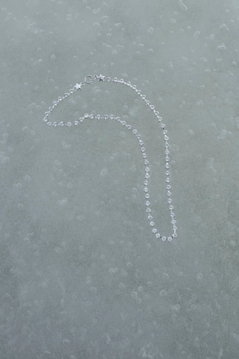 Crystal Choker in Silver - Crystal
