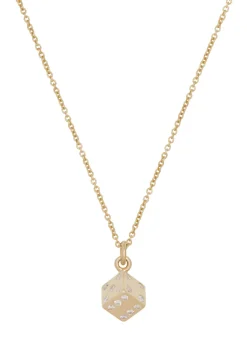 Dice Necklace in 14k - Diamond