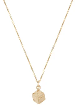 Dice Necklace in 14k - Solid