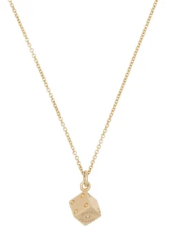Dice Necklace in 14k - Solid