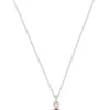 Dice Necklace in Sterling Silver - Ruby