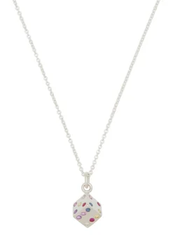 Dice Necklace in Sterling Silver - Multi