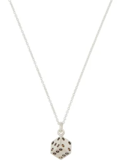 Dice Necklace in Sterling Silver - Solid