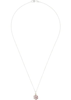Dice Necklace in Sterling Silver - Ruby