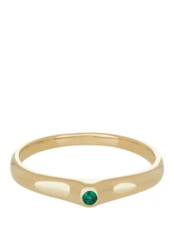 Dulce Ring in Gold - Faceted Emerald