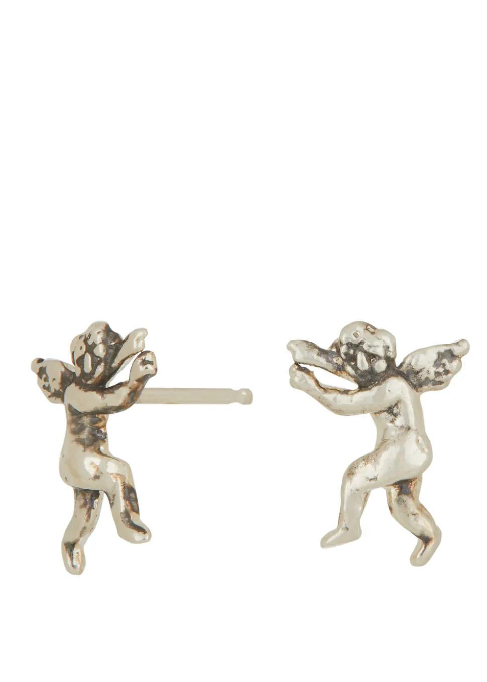 Eros and Psyche Studs in Sterling Silver