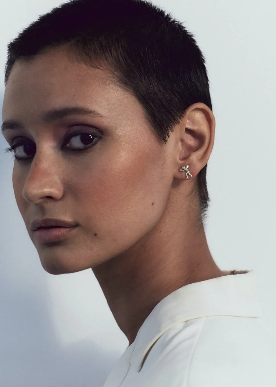 Eros and Psyche Studs in 14k