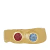 Felt Ring Divine 14k - Faceted Ruby & Sapphire