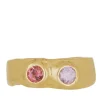 Felt Ring Divine 14k - Faceted Amethyst & Pink Sapphire