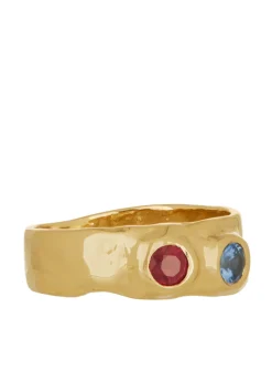 Felt Ring Divine 14k - Faceted Ruby & Sapphire