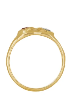 Felt Ring Divine 14k - Faceted Ruby & Sapphire