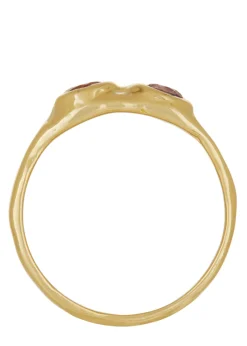 Felt Ring Divine 14k - Faceted Amethyst & Pink Sapphire