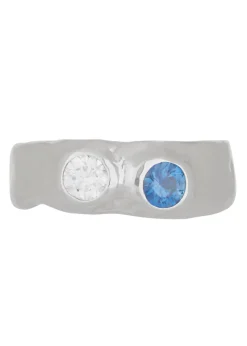 Felt Ring Divine White Gold - Diamond & Blue Sapphire