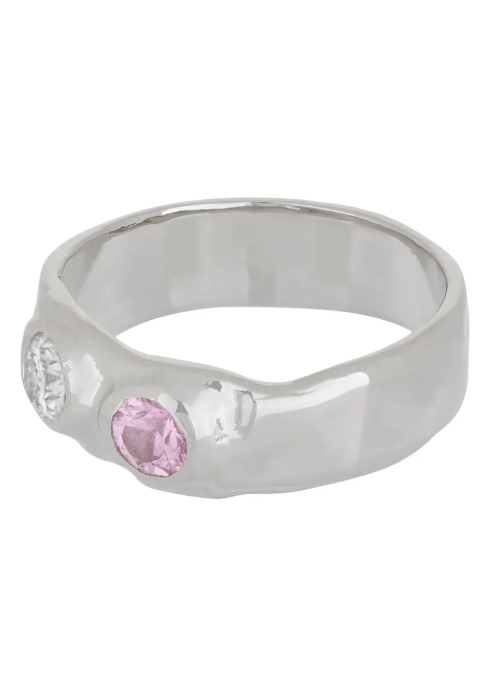 Felt Ring Divine White Gold - Diamond & Pink Sapphire