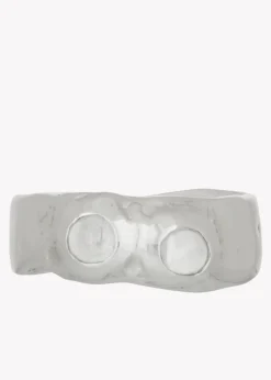 Felt Ring in Sterling Silver - Crystal
