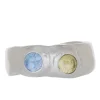 Felt Ring in Sterling Silver - Ice Blue & Limoncello