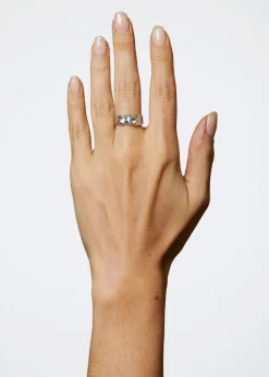 Felt Ring in Sterling Silver - Ice Blue & Limoncello